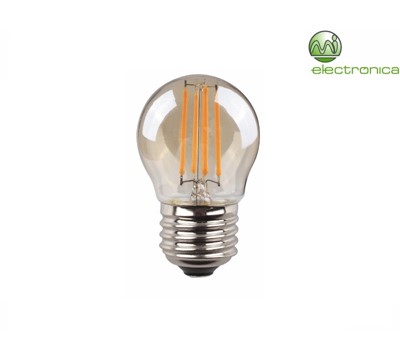 LAMPADA LED CRISTAL VINTAGE E27 4,5W FILAMENTO ESF. 2000K