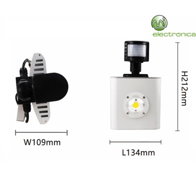 PROJECTOR LED COB C/ SENSOR 20W IP65 4000K