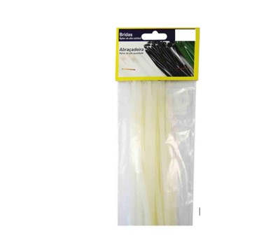 ABRAÇADEIRAS NYLON BRANCO 200X4,8mm SACO 25 UNI