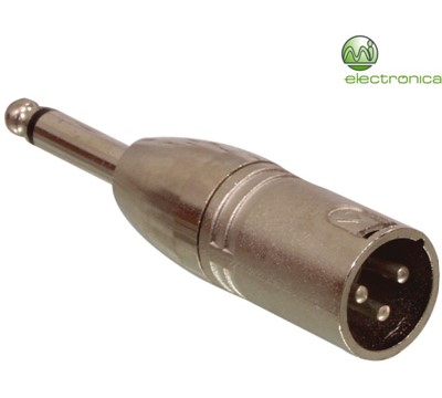 CONETOR ADAPTADOR XLR 3PIN A JACK 6,35mm