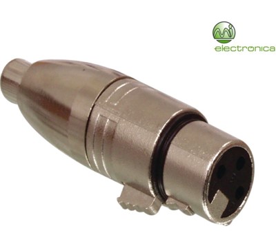 CONETOR ADAPTADOR XLR 3PIN FÊMEA A RCA FÊMEA
