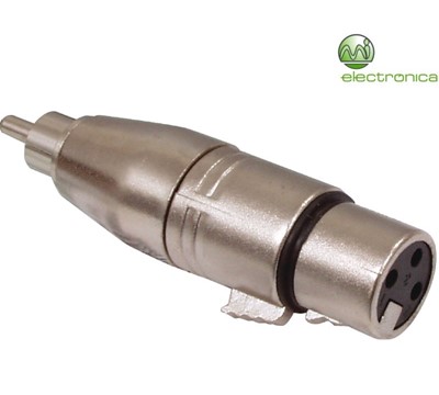 CONETOR ADAPTADOR XLR RCA MACHO A XLR 3PIN FÊMEA