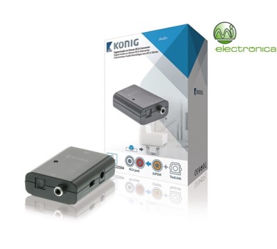 CONVERSOR AUDIO DIGITAL TOSLINK+S/PDIF A RCA STÉREO