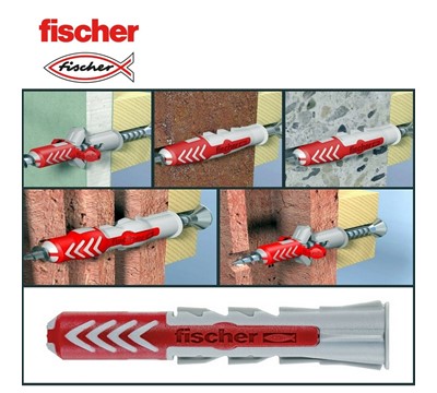 BUCHA DUOPOWER 8X40S+PARAFUSO 5,5X50mm FISCHER 50UN