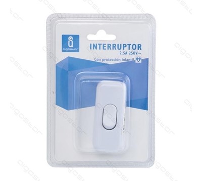 INTERRUPTOR DE LINHA 2.5A BRANCO C/ PROTECÇÃO INFANTIL