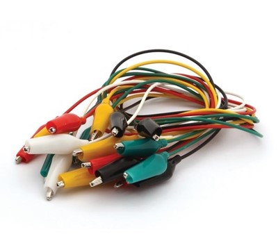 CONJUNTO 10 FIOS 55cm C/ GARRAS CROCODILO 32mm-VÁRIAS CORES