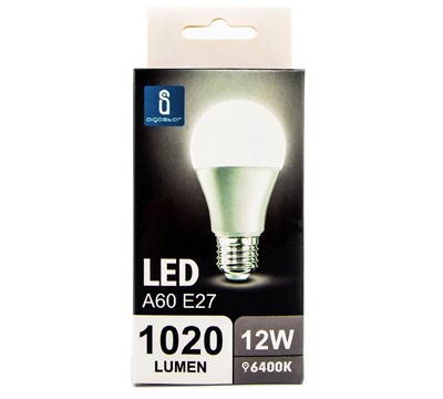LAMPADA LED E27 A60 12W BRANCO FRIO BOX