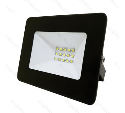 PROJETOR LED 10W IP65 PRETO BRANCO FRIO