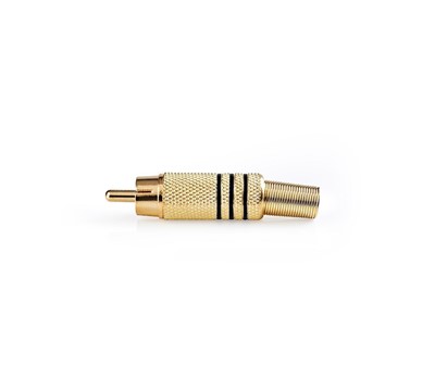 CONETOR RCA-RCA MACHO-BANHADO A OURO - PRETO