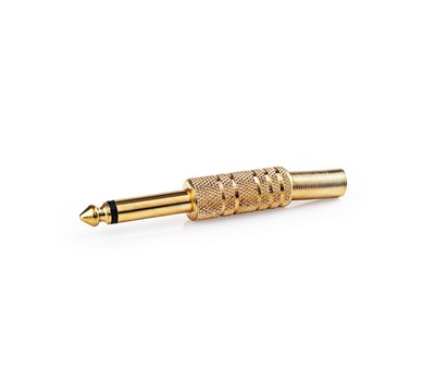 CONETOR JACK MONO - MACHO 6,35mm - DOURADO