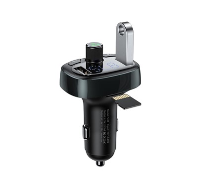 CARREGADOR P/ CARRO TRANSMISSOR FM TIPO-T BLUETOOTH MP3 PRE