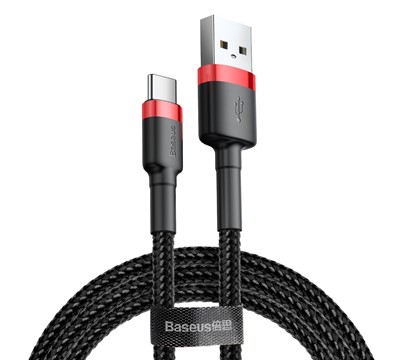 CABO USB TIPO-C 1m 3A BASEUS CAFULE PRE/VERM