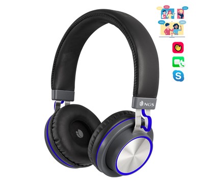 HEADPHONE NGS S/ FIOS BLUETOOTH C/ MICROFONE AZUL