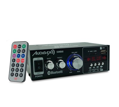 AMPLIFICADOR HIFI C/ BLUETOOTH/MP3/FM-ENTR SD E USB 2x40W