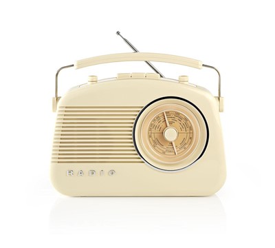 RÁDIO FM DESIGN RETRO 4,5W BEGE