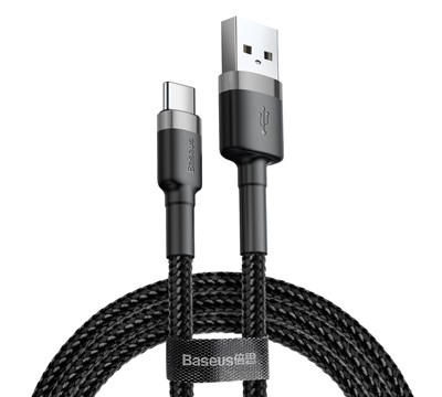 CABO USB-USB-C 0,5m 3A BASEUS CAFULE PRE/CINZ
