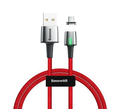 CABO MAGNÉTICO USB-USB-C 1M 3A BASEUS ZINC VERM