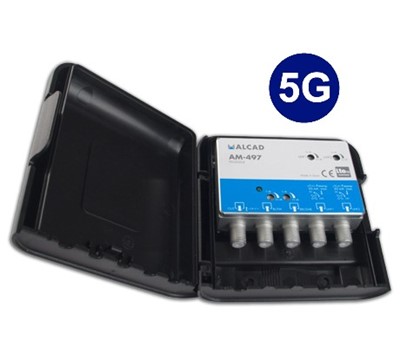 AMPLIFICADOR AM497 4ENT 3xUHF/BIII/DAB DC 5G