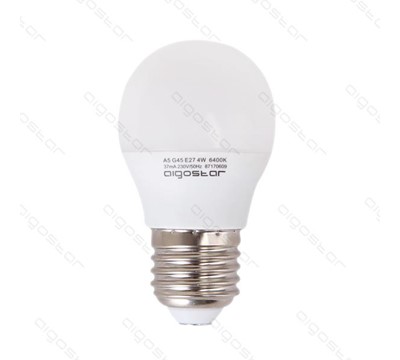LAMPADA LED E27 A5 G45 3W BRANCO QUENTE