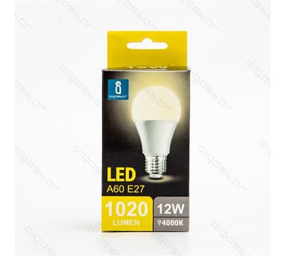 LAMPADA LED E27 A5 A60 12W BRANCO NEUTRO BOX