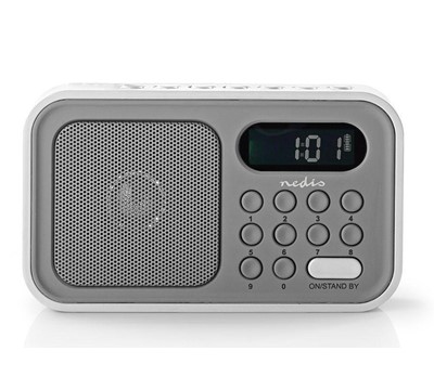 RÁDIO PORTÁTIL FM 2.1W CINZ/BRA