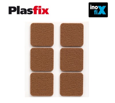PACK 6XPROTETORES ADESIVOS CASTANHOS 31X31MM PLASFIX