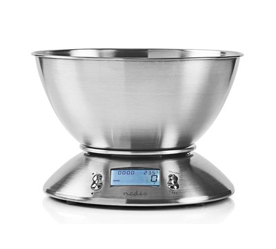 BALANÇA COZINHA DIGITAL C/ TAÇA 5Kg INOX