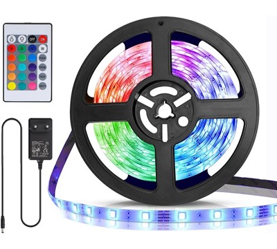 FITA DE LED RGB 5M 5050-30 24 C/ COMANDO