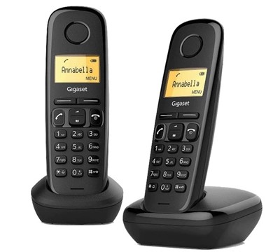 TELEFONE FIXO SIEMENS GIGASET A170 DUO BLACK