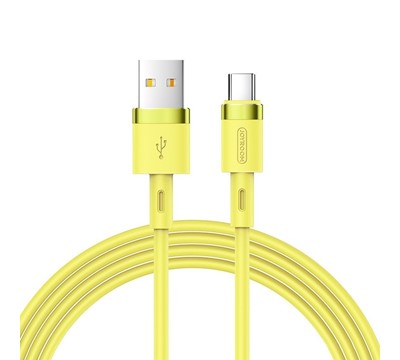 CABO CARGA RÁPIDA JOYROOM USB-USB TYPE C 2.4A 1.2M AMARELO