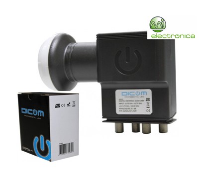 LNB UNIVERSAL QUADRUPLO DICOM 4 SAT 0,1 DB