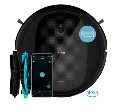 ASPIRADOR ROBOT 160min AUTO. 1400Pa CONGA 1990 CONNECTED X PRETO