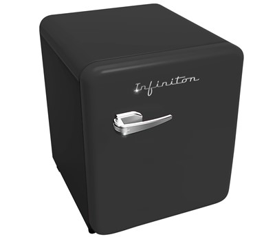 FRIGORIFICO 1 PORTA VINTAGE 49,3x44,8x54,3cm 46L PRETO INFINITON