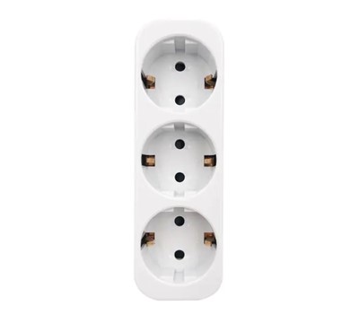 ADAPTADOR TIPO ALEMÃO 3 VIAS 16A BRANCO