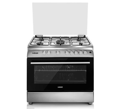 FOGÃO A GÁS COM FORNO ELÉTRICO 90X60 INOX HAEGER