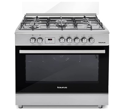 FOGÃO A GÁS/ FORNO ELÉTRICO 90cm INOX TAURUS CIGE5FIXM