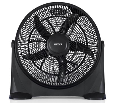VENTOINHA DE CHÃO 50cm 90W - HAEGER HOVER WIND PRETA