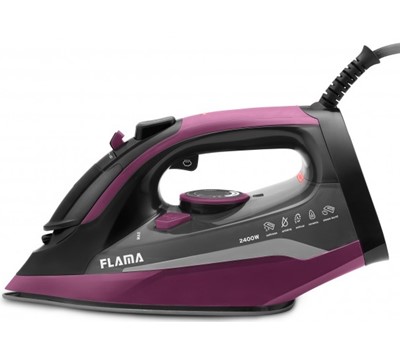 FERRO A VAPOR BASE CERÂMICA ULTRA GLIDE 2400W FLAMA PRE/ROXO