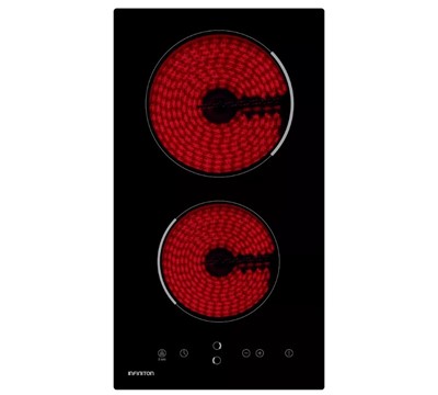PLACA VITROCERÂMICA 2 ZONAS 30CM PRETO INFINITON