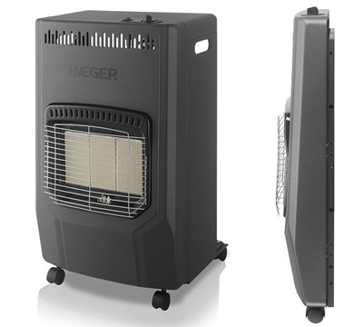 AQUECEDOR A GÁS PRETO 4200W - HAEGER ULTRA WARM