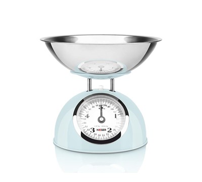 BALANÇA COZINHA MECÂNICA 5KG - HAEGER PASTEL BLUE