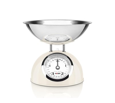 BALANÇA COZINHA MECÂNICA 5KG - HAEGER PASTEL CREAM
