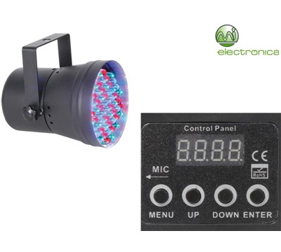 PROJECTOR EFEITOS LED PAR36 55 RGB 60X5MM