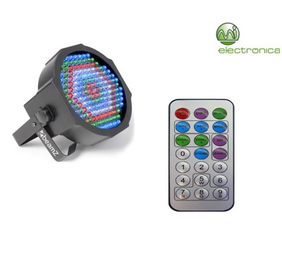 PROJECTOR EFEITOS LED FLATPAR 154 RGBW DMX C/ COMANDO