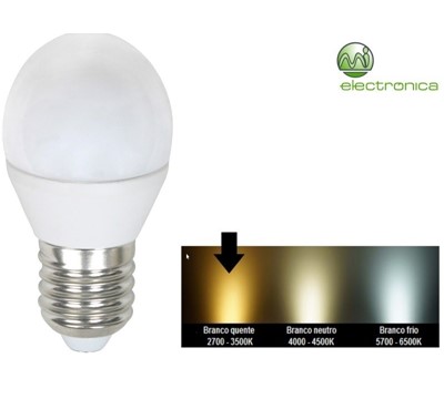 LAMPADA LED E27 7W 680LM BRANCO QUENTE