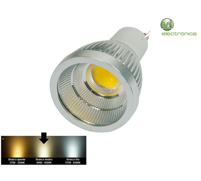 LAMPADA LED GU10 4W COB 450LM BRANCO NEUTRO