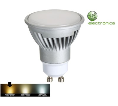 LAMPADA LED GU10 6W 550LM BRANCO QUENTE