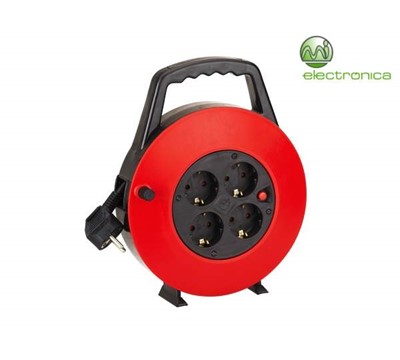 EXTENSÃO 10M 4X TOMADAS C/ ENROLADOR 16A 3000W