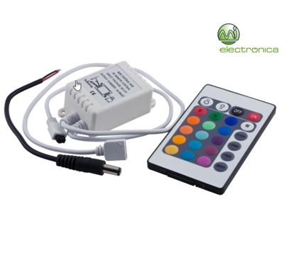 CONTROLADOR P/ FITA LED RGB IR 24 PROGRAMAS 72W
