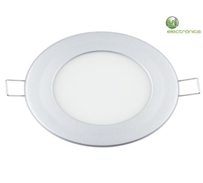 SLIM LED SILVER PAINEL 9W BRANCO NATURAL